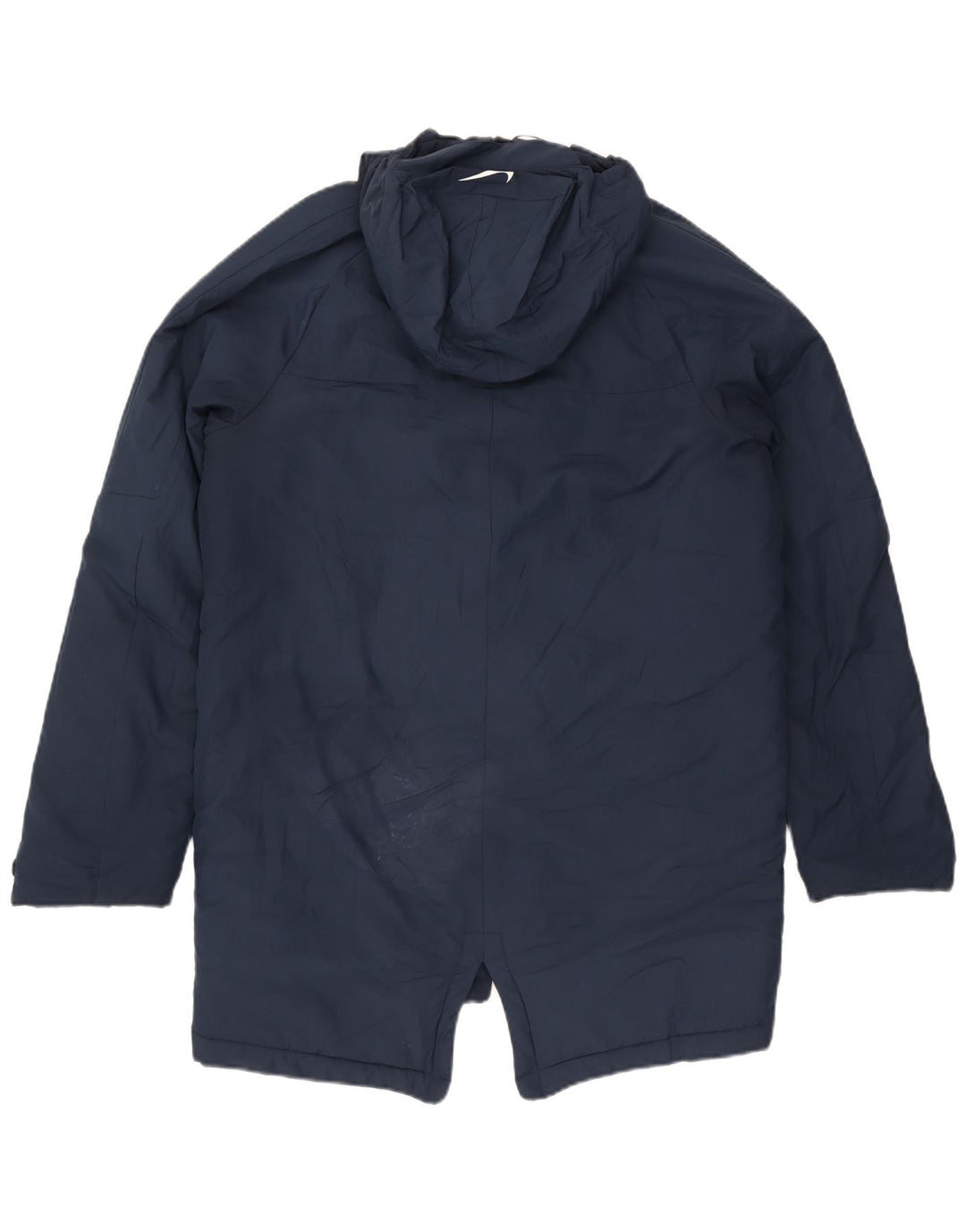Casaco corta-vento masculino Nike com capuz UK 38 poliéster azul marinho médio