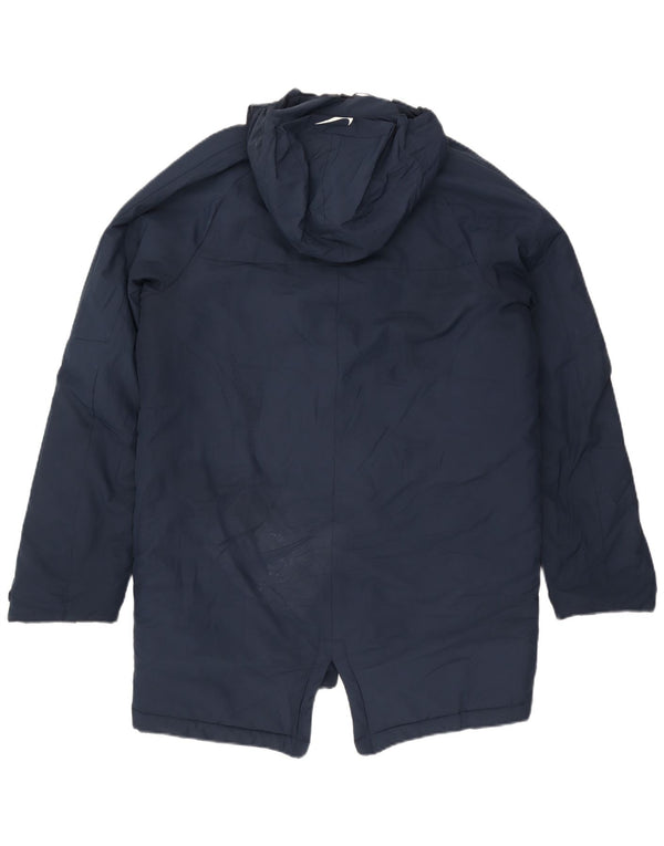 Casaco corta-vento masculino Nike com capuz UK 38 poliéster azul marinho médio