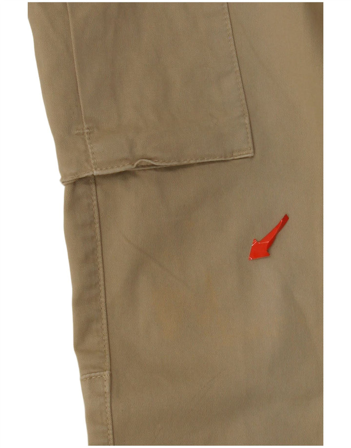 Calça cargo feminina slim da Mason W32 L33 algodão bege