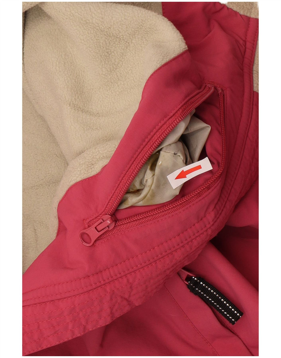 Jaqueta corta-vento masculina Woolrich Reino Unido 42 XL rosa nylon