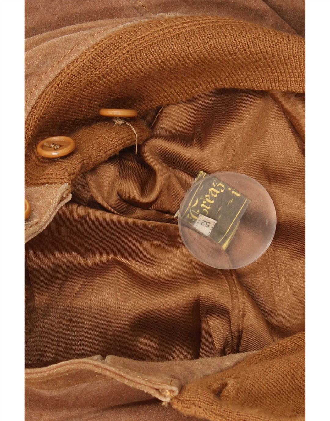 Jaqueta bomber masculina vintage de camurça IT 52 XL couro marrom