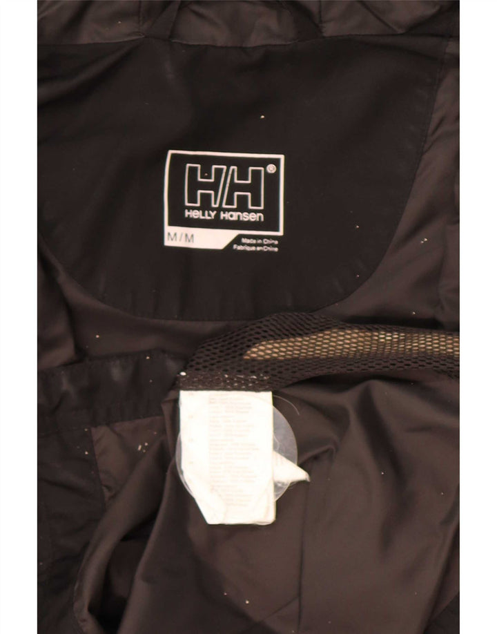 Casaco corta-vento feminino Helly Hansen com capuz UK 14 poliéster preto médio