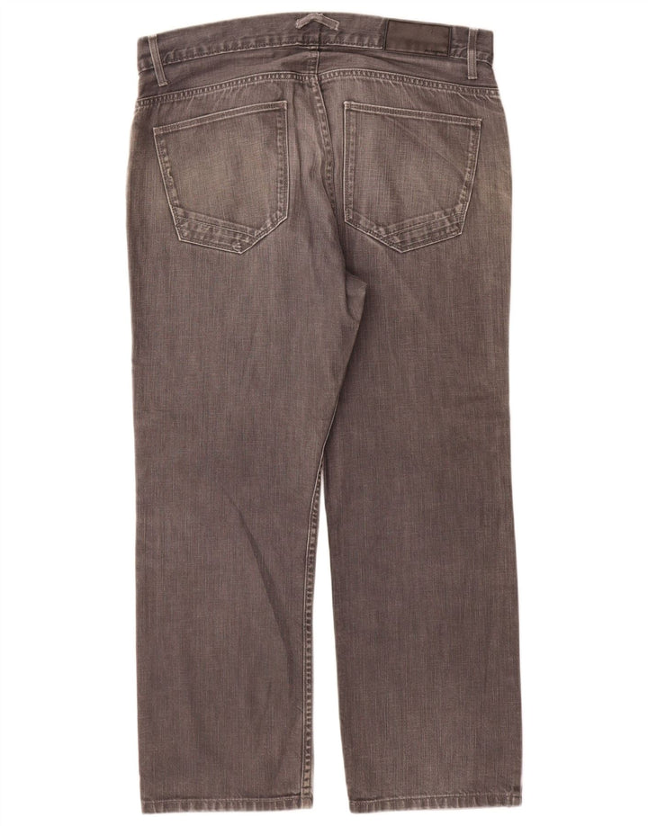 Marks & Spencer Masculino Autograph Straight Jeans W36 L29 Algodão Cinza