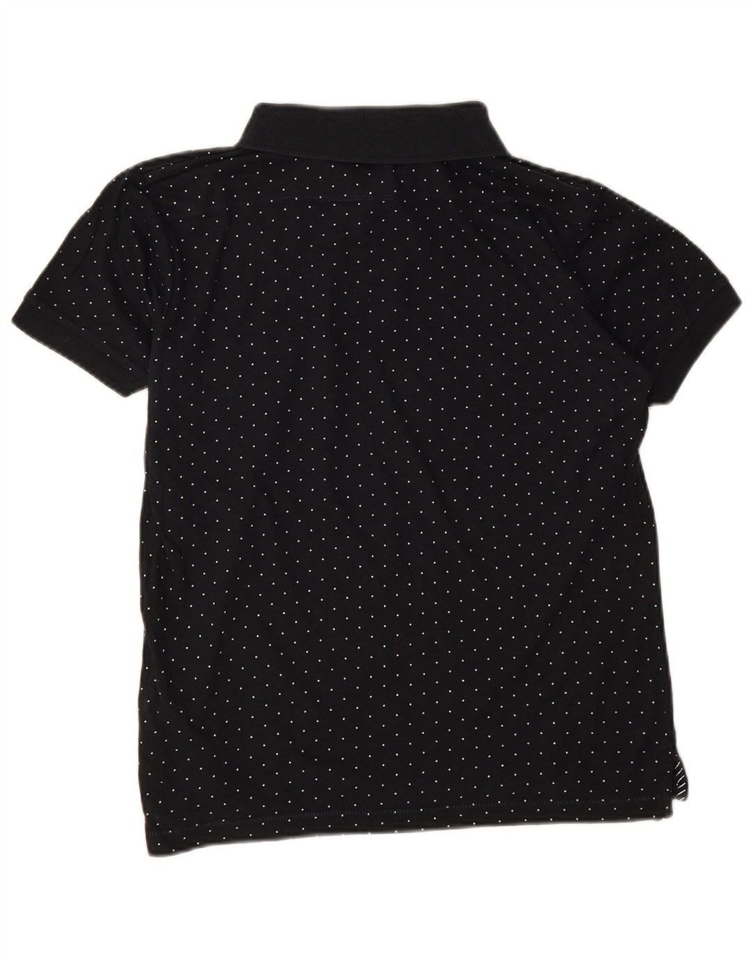 Camisa polo masculina French Connection algodão manchado preto pequeno