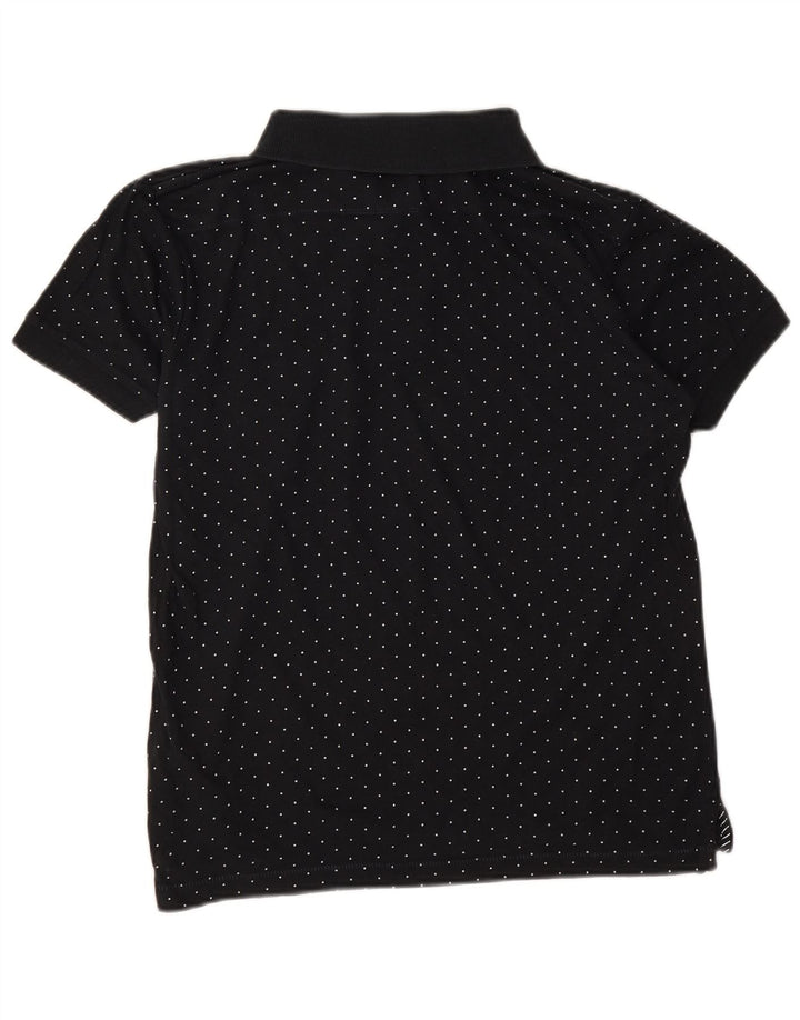 Camisa polo masculina French Connection algodão manchado preto pequeno