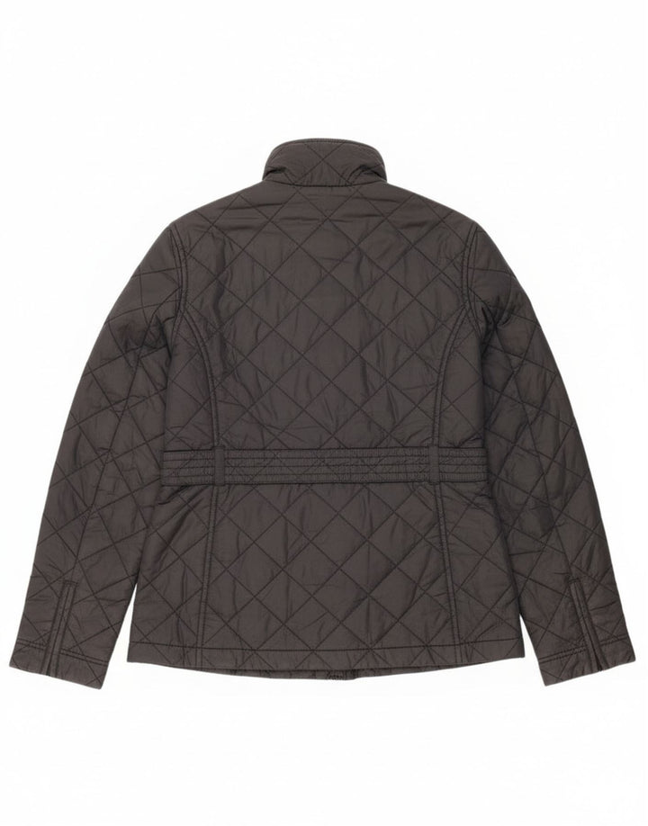 Jaqueta acolchoada feminina Jack Wills Reino Unido 14 grande nylon preto