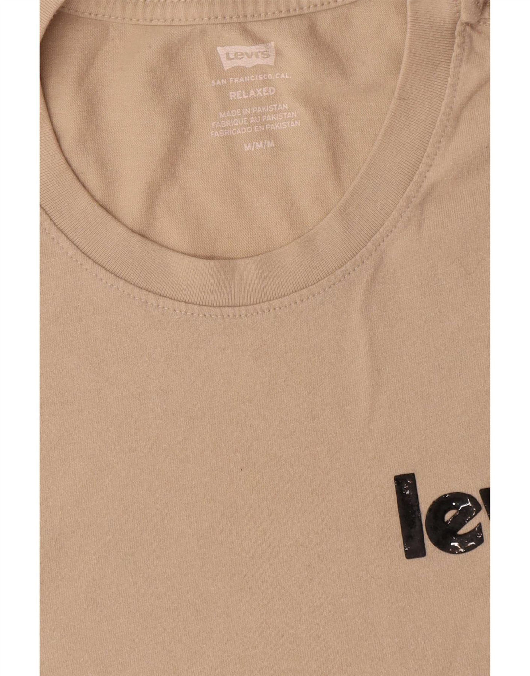Camiseta masculina Levi's Relaxed Graphic Top Médio Algodão Bege