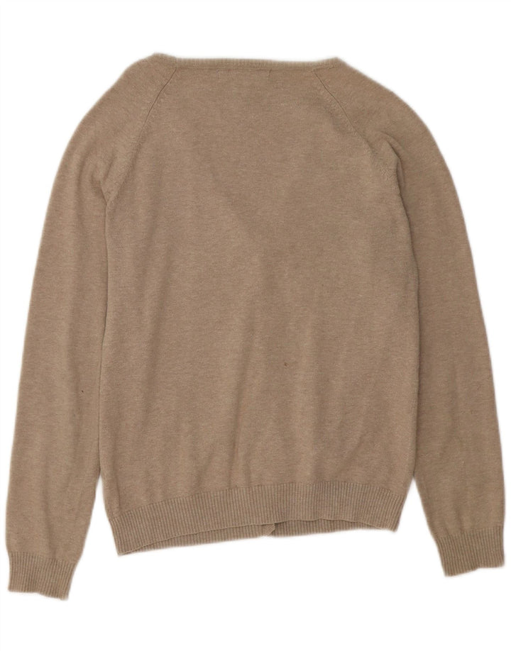Suéter cardigã feminino Zara Reino Unido 14 grande cinza nylon