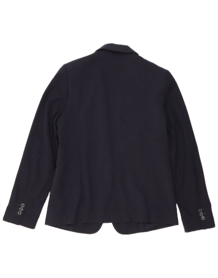 Jaqueta blazer feminina de 1 botão Marks & Spencer Reino Unido 10 pequena azul marinho