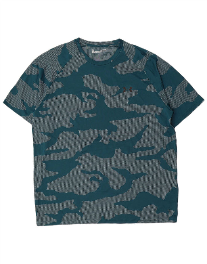 Camiseta masculina UNDER ARMOUR Top XL poliéster camuflado verde