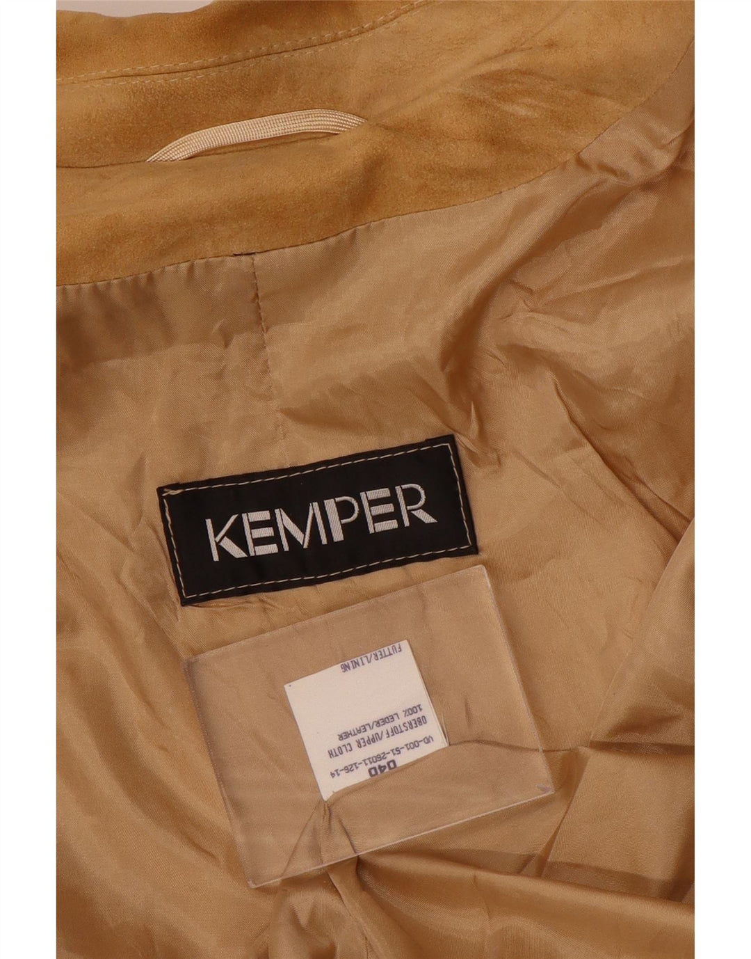 Sobretudo feminino de camurça oversized KEMPER EU 40 couro marrom médio