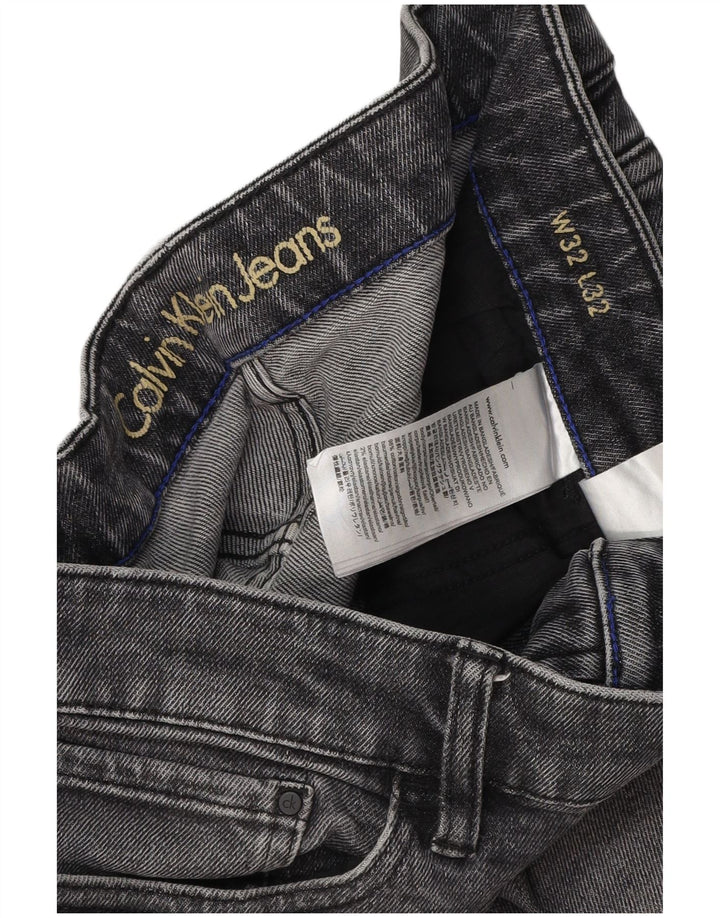 Calça jeans reta masculina CALVIN KLEIN W32 L28 algodão cinza