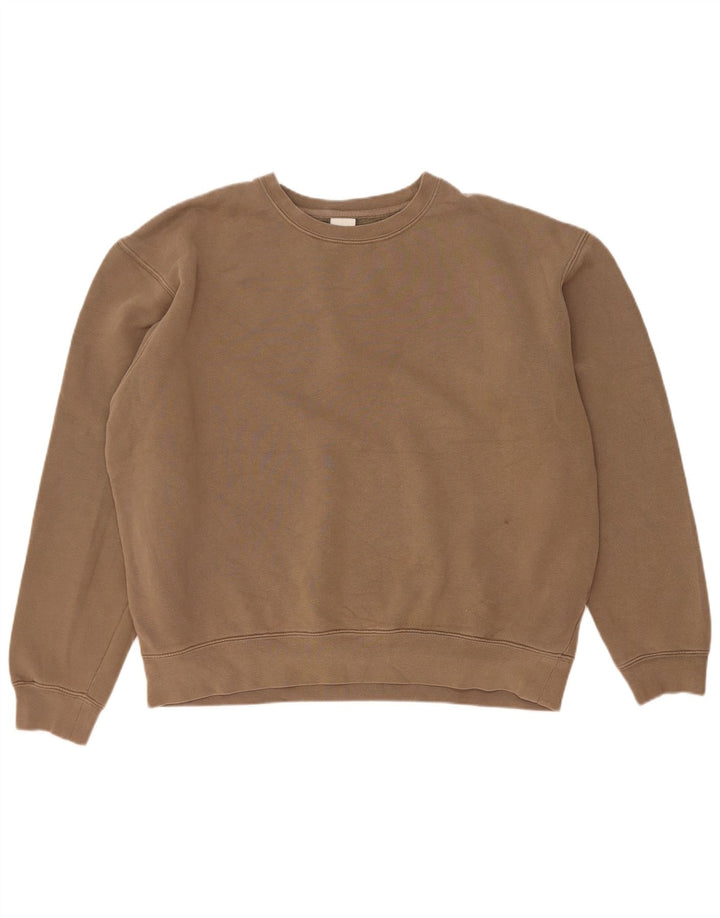 Zara moletom masculino jumper grande algodão marrom