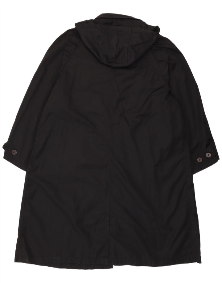 Sobretudo masculino UNIFORM com capuz UK 40 grande algodão preto