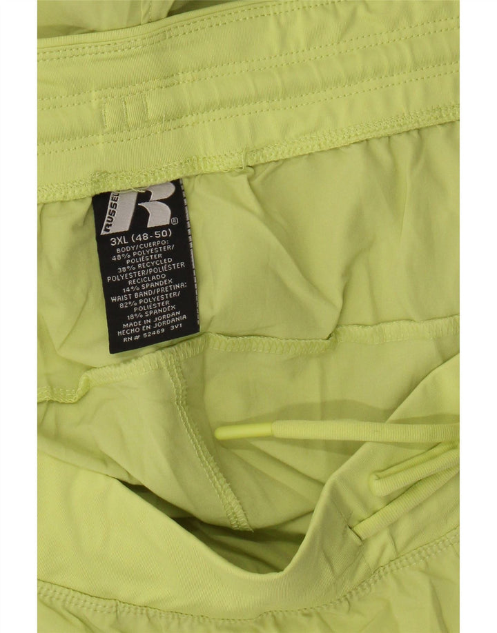 Russell Athletic Mens Sport Shorts 3XL poliéster amarelo