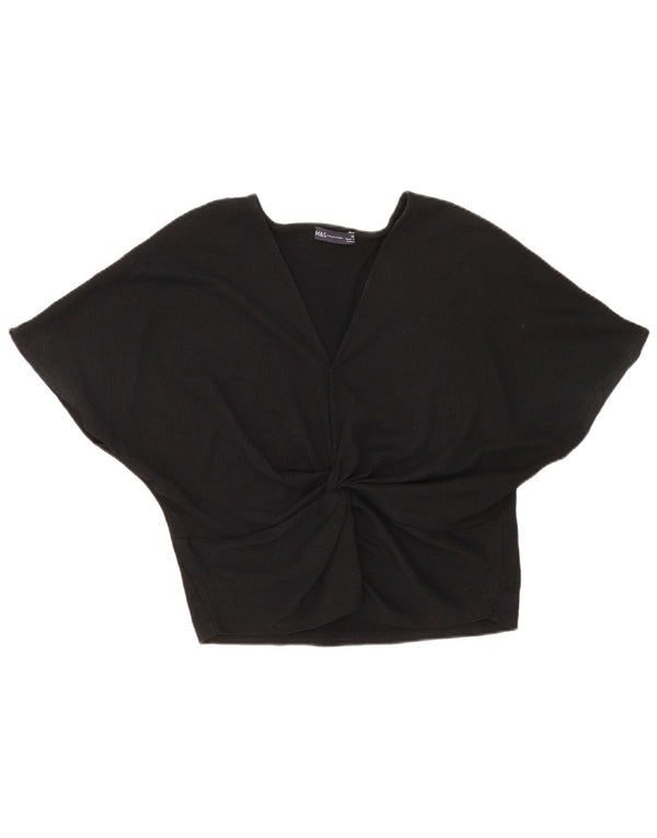 Blusa feminina Marks & Spencer UK 16 grande poliéster preto