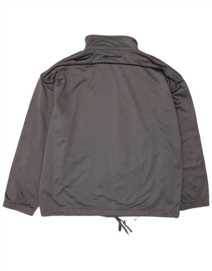 Reebok Mens Tracksuit Top Jacket Médio Cinza Poliéster