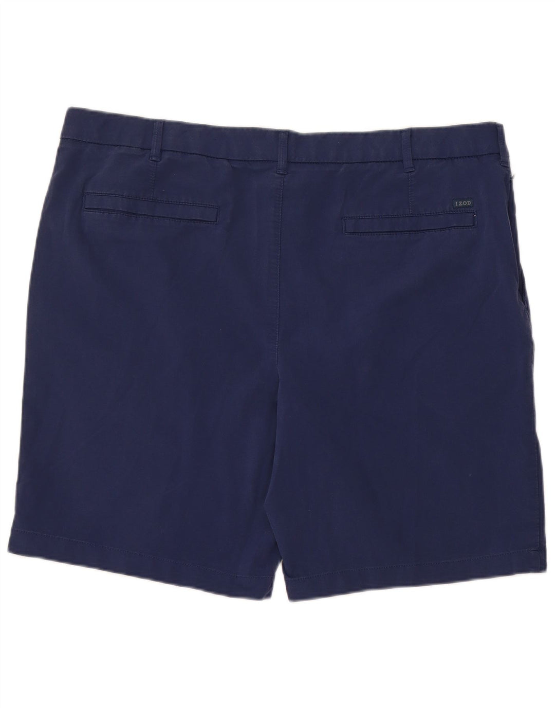 IZOD Mens Chino Shorts W40 XL Algodão Azul Marinho
