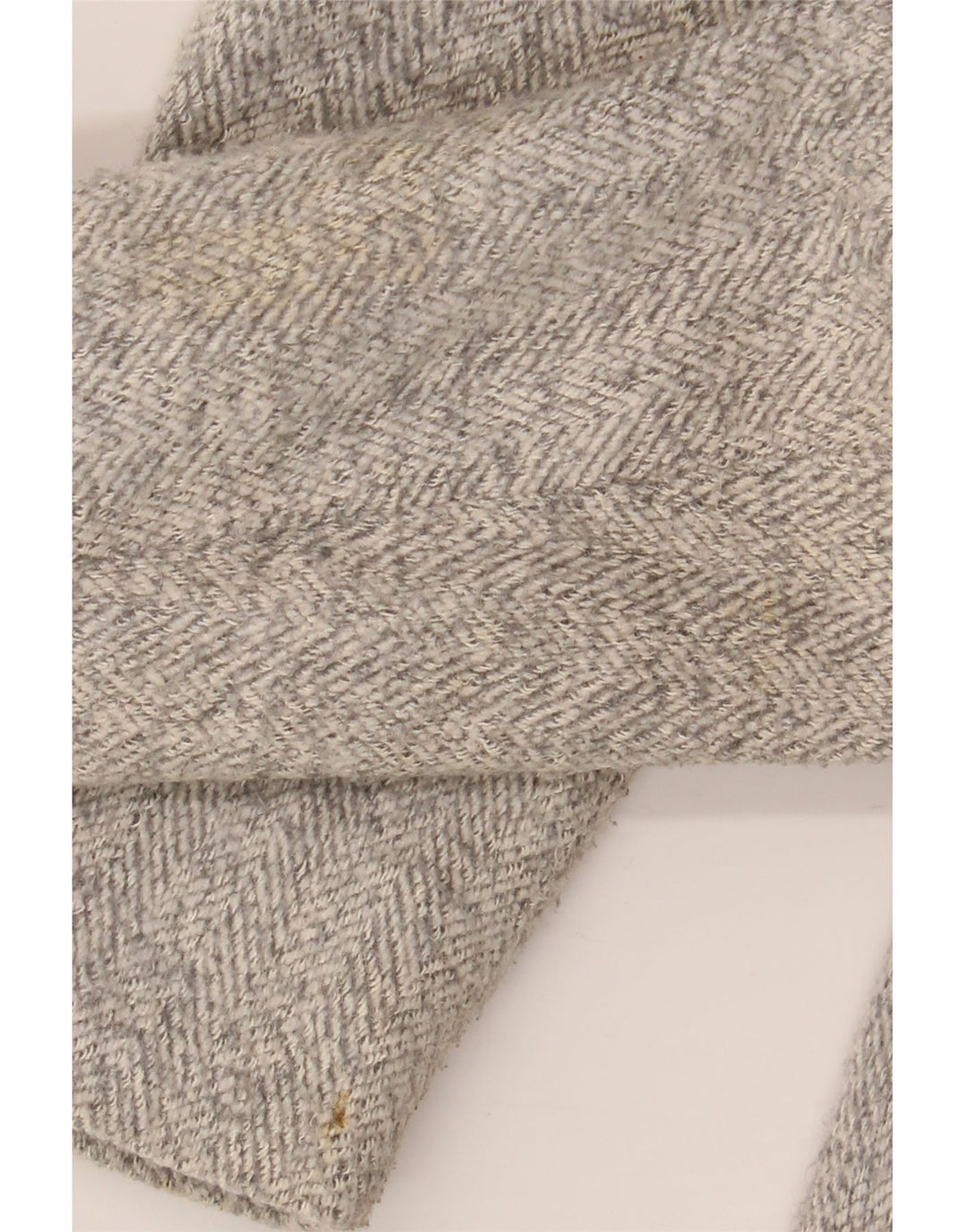 Sobretudo feminino Zara UK 12 poliéster espinha de peixe bege médio