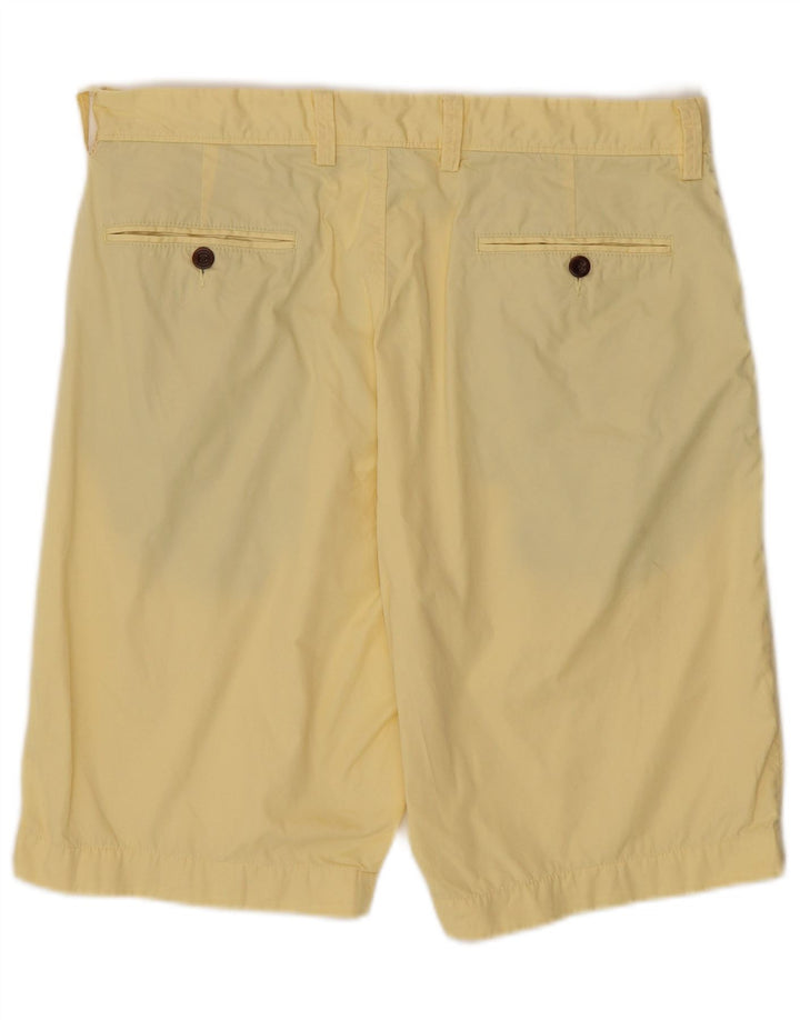 J. Crew Mens Chino Shorts W33 Algodão Amarelo Médio