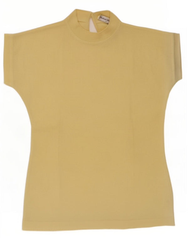 Blusa feminina Sartoria Del Borgo Top IT 42 lã amarela média