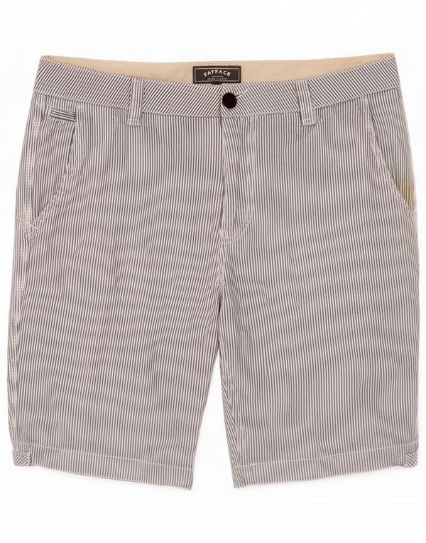 Fat Face Mens Chino Shorts XL W38 Azul Riscas de Algodão