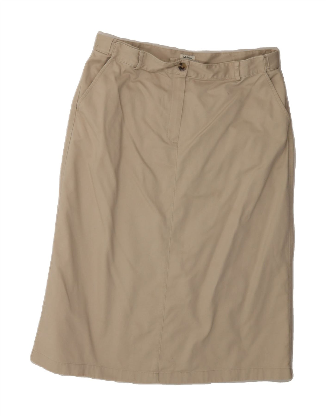 L.L.BEAN Womens Original Fit Straight Skirt US 16 2XL W34  Beige Vintage L.L.Bean and Second-Hand L.L.Bean from Messina Hembry 