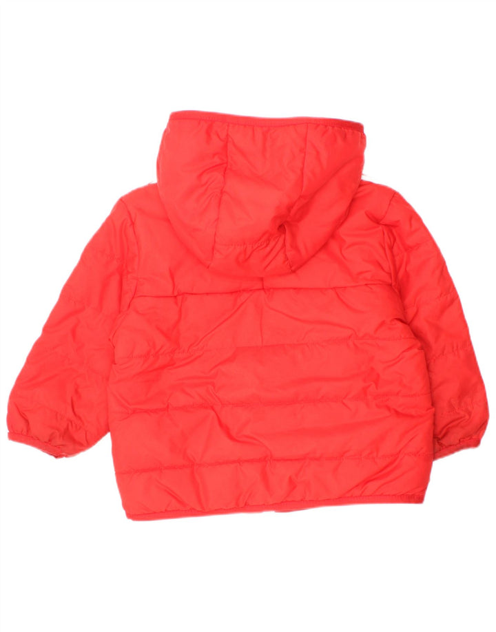 Jaqueta acolchoada com capuz Adidas Baby Boys 9-12 meses poliéster vermelho