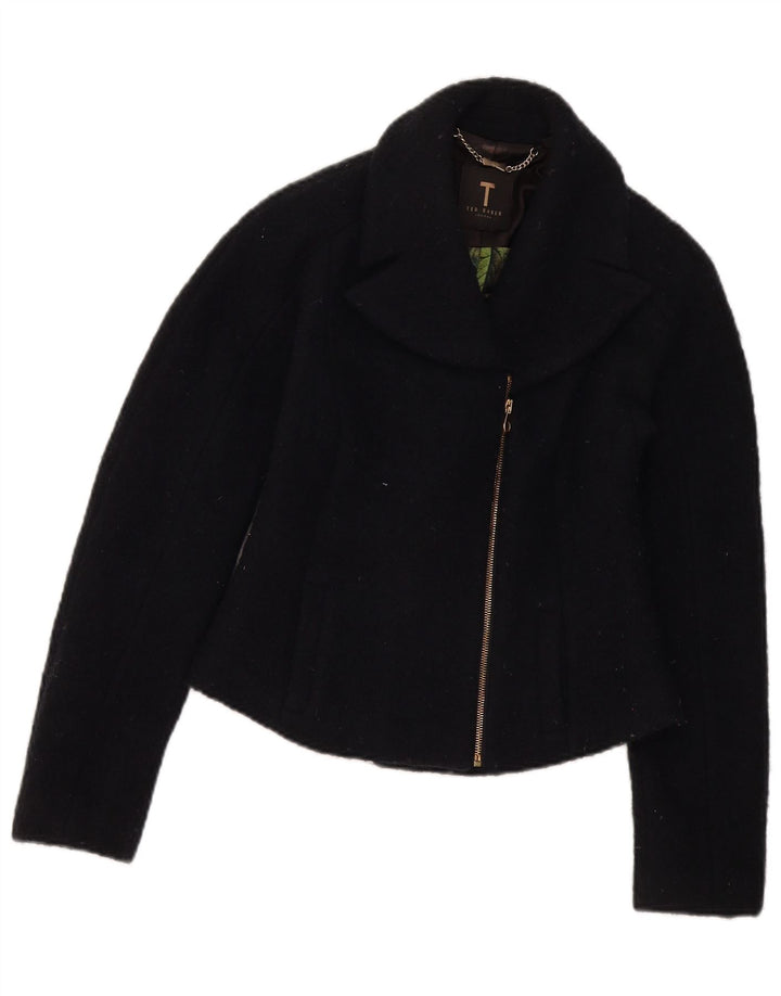 Jaqueta Bolero Feminina Ted Baker UK 8 Pequena Lã Preta