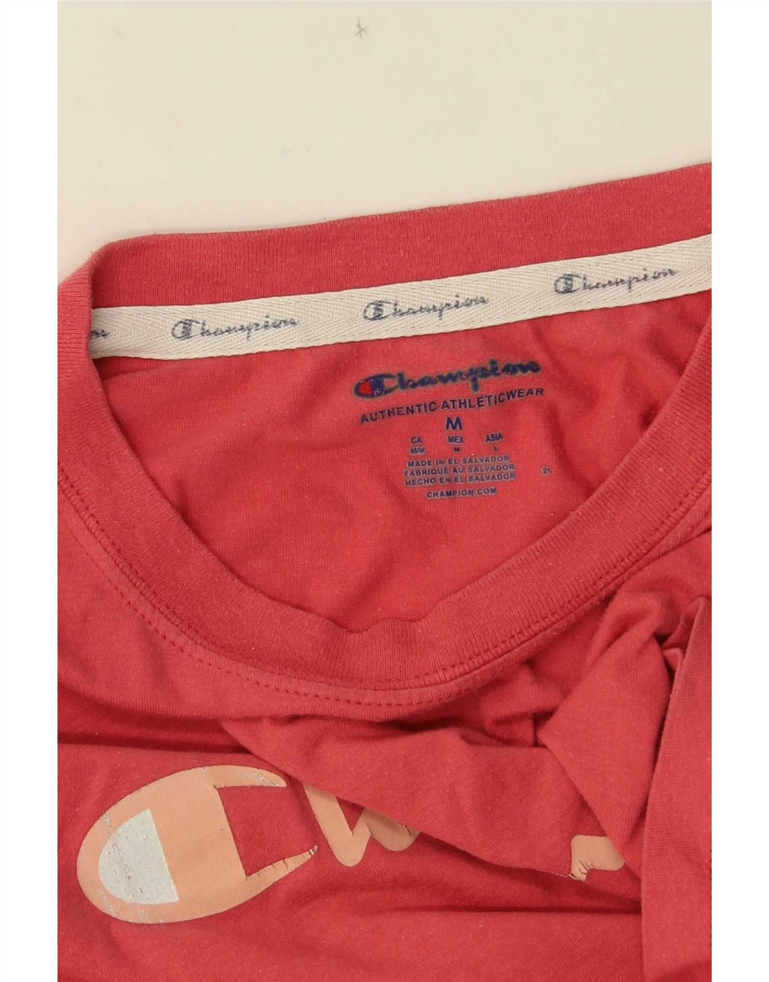 Camiseta feminina estampada Champion UK 12 médio vermelho