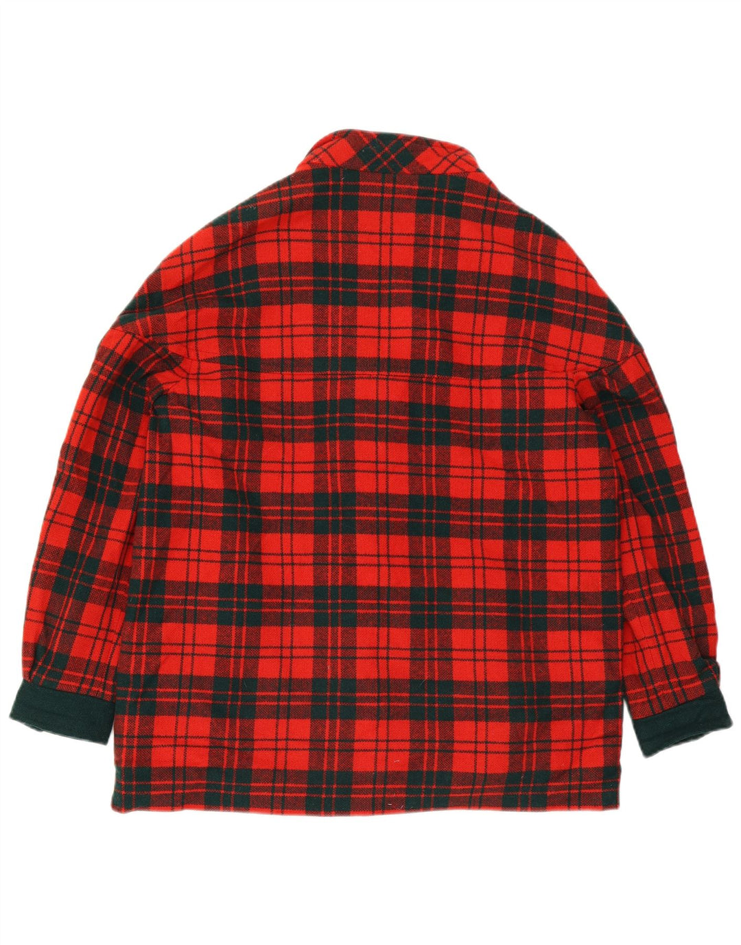 Sobretudo feminino Branigan UK 18 XL lã xadrez vermelha