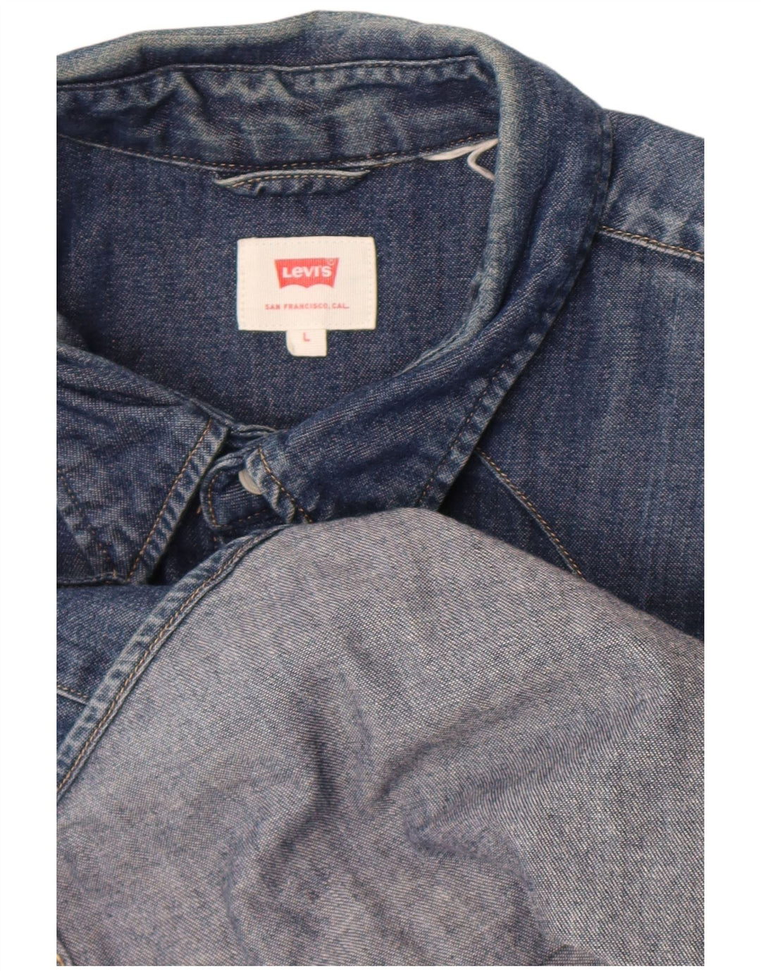 Camisa jeans masculina Levi's grande azul