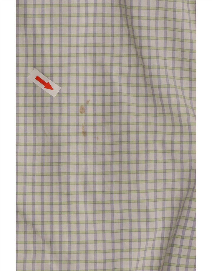 Camisa masculina Lacoste tamanho 42 grande xadrez branco