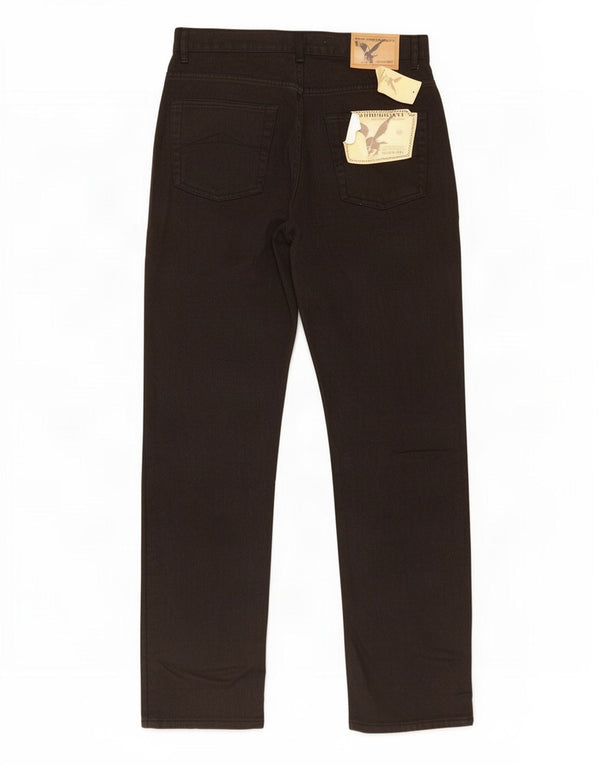 Jeans retos masculinos vintage IT 50 grande W32 L33 algodão preto