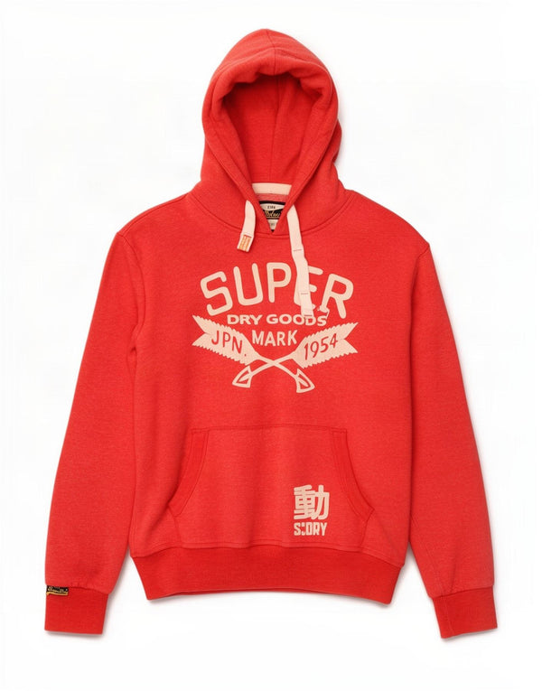 Superdry moletom com capuz gráfico masculino 2XL algodão vermelho
