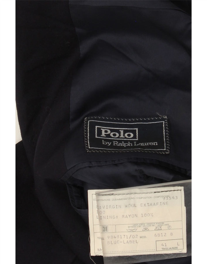 Polo Ralph Lauren Jaqueta blazer masculina de 2 botões Reino Unido 40 grande lã azul marinho