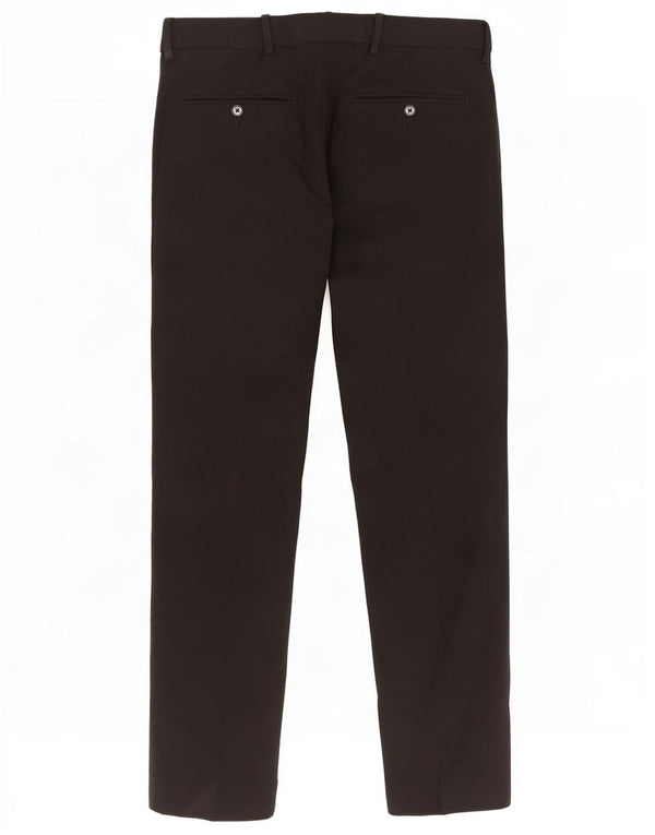 Calça casual masculina Marks & Spencer Slim Fit W32 L29 poliéster preto