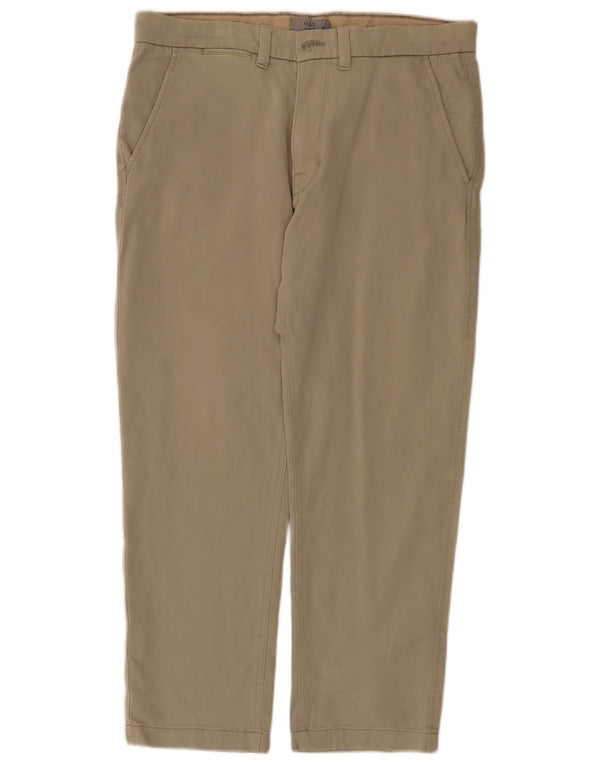 Calça Chino Masculina Slim Marks & Spencer W34 L29 Algodão Bege