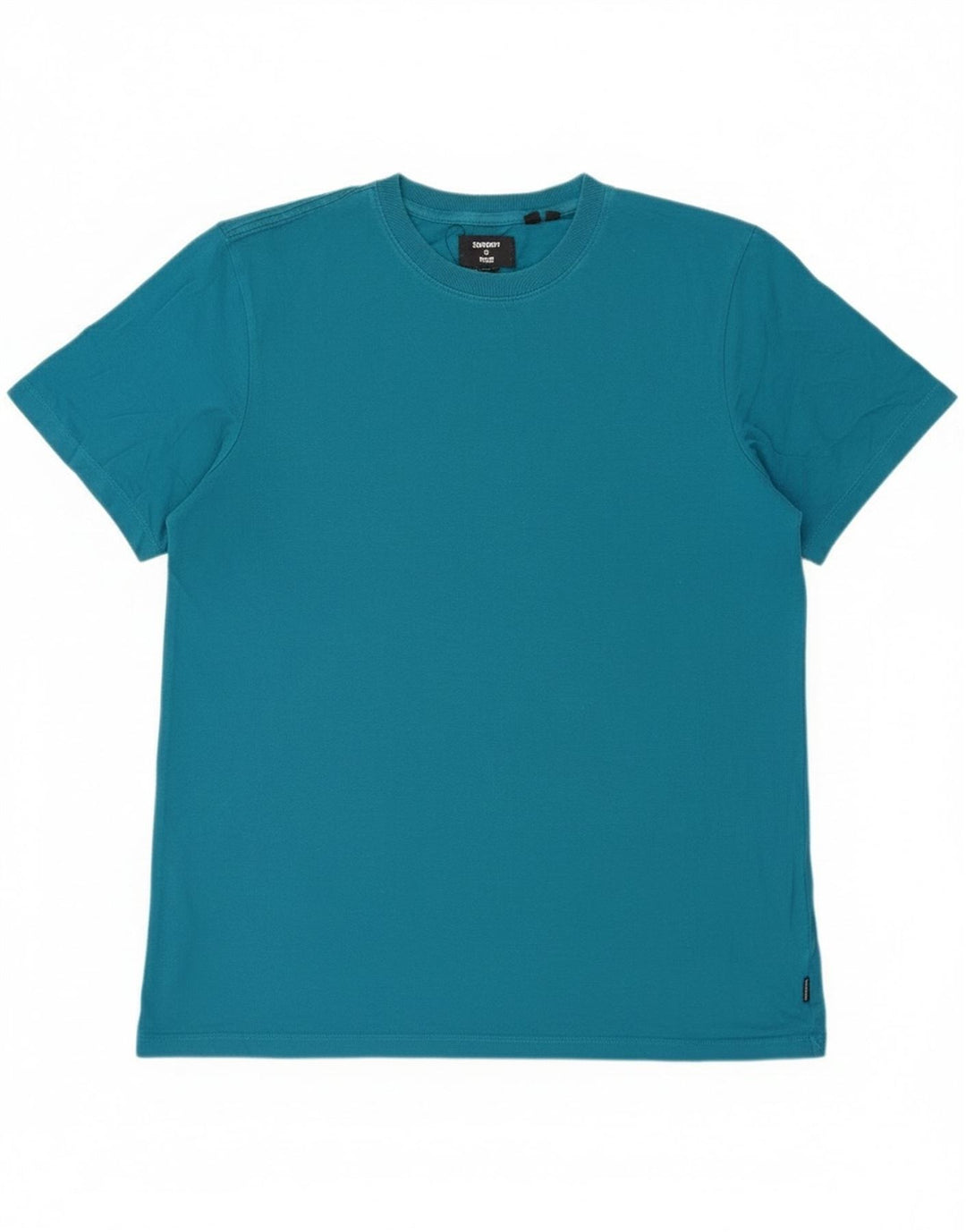 Camiseta feminina Superdry top grande algodão azul