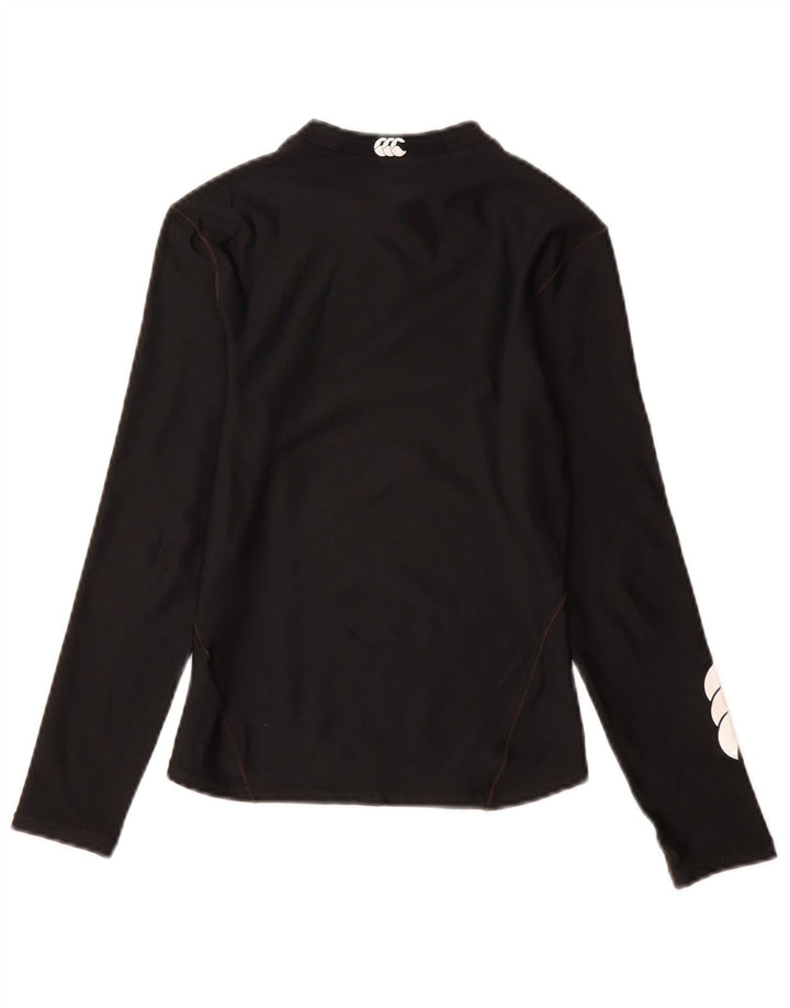 Top gráfico feminino Canterbury manga comprida 11-12 anos poliéster preto médio