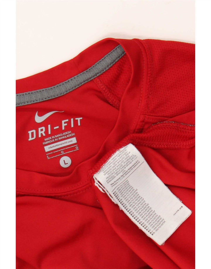 Camiseta Nike Masculina Dri Fit Top Grande Poliéster Vermelho