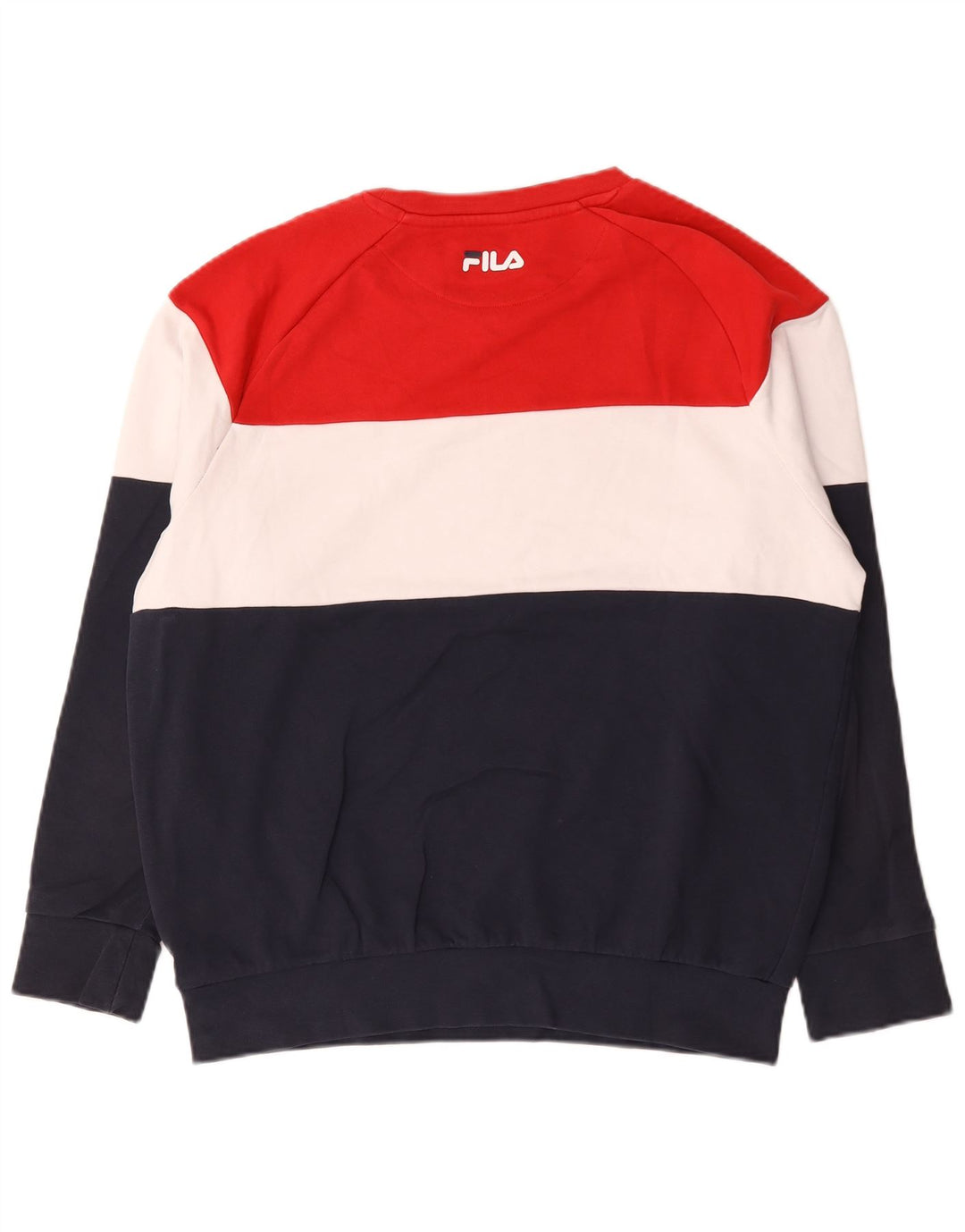Fila Moletom Gráfico Masculino Jumper Grande Multicolorido Colorblock Algodão
