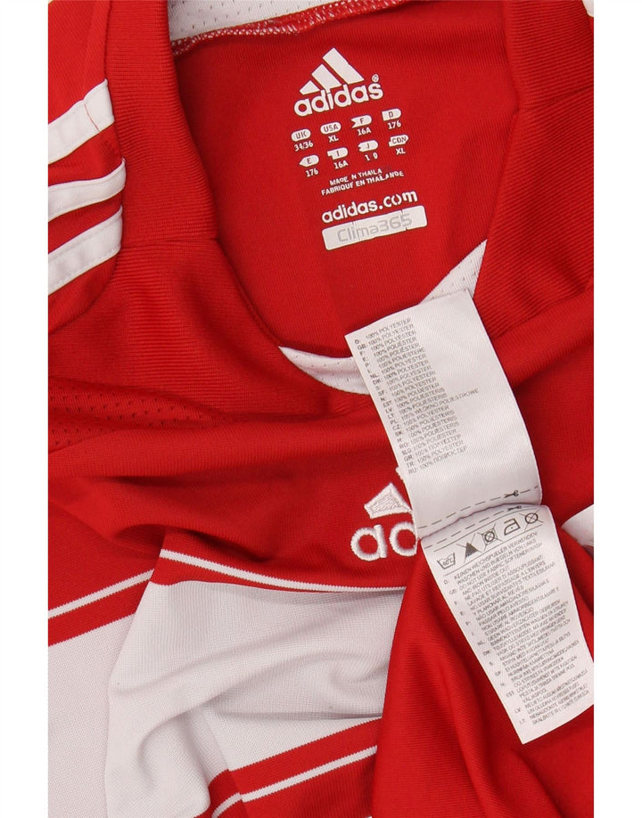 ADIDAS Meninos FC Bayern Munchen Camiseta gráfica Top 15-16 Anos Listrado Vermelho