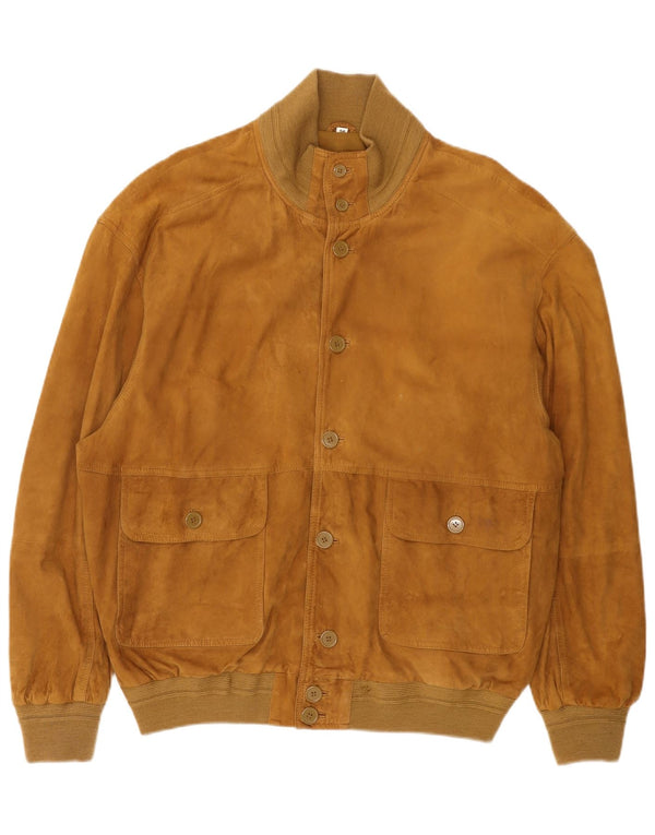 Jaqueta bomber masculina de camurça Conbipel IT 56 2XL couro bege