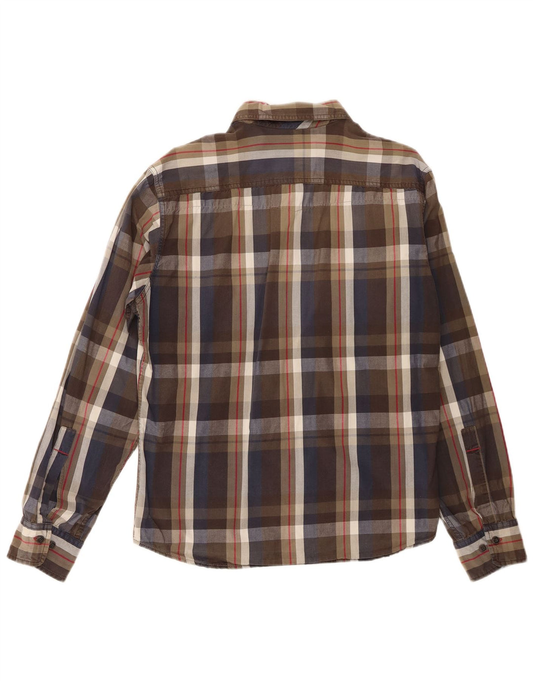 Camisa masculina Marlboro Classics Regular Fit grande algodão xadrez marrom