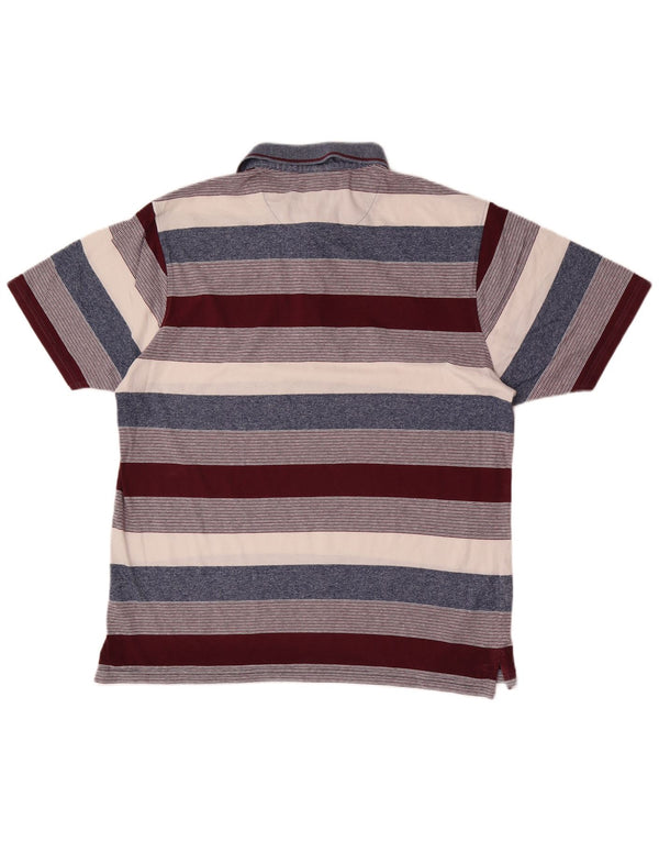 Camisa polo masculina Pierre Cardin XL algodão listrado multicolorido