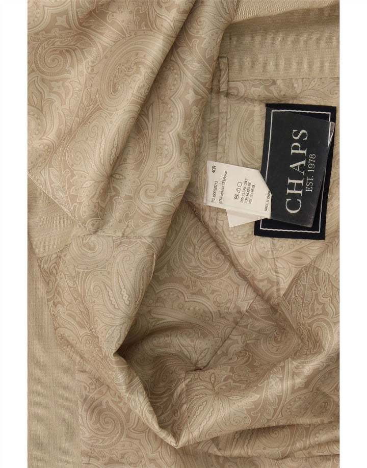 Jaqueta blazer masculina Chaps com 2 botões Reino Unido 40 grande poliéster bege