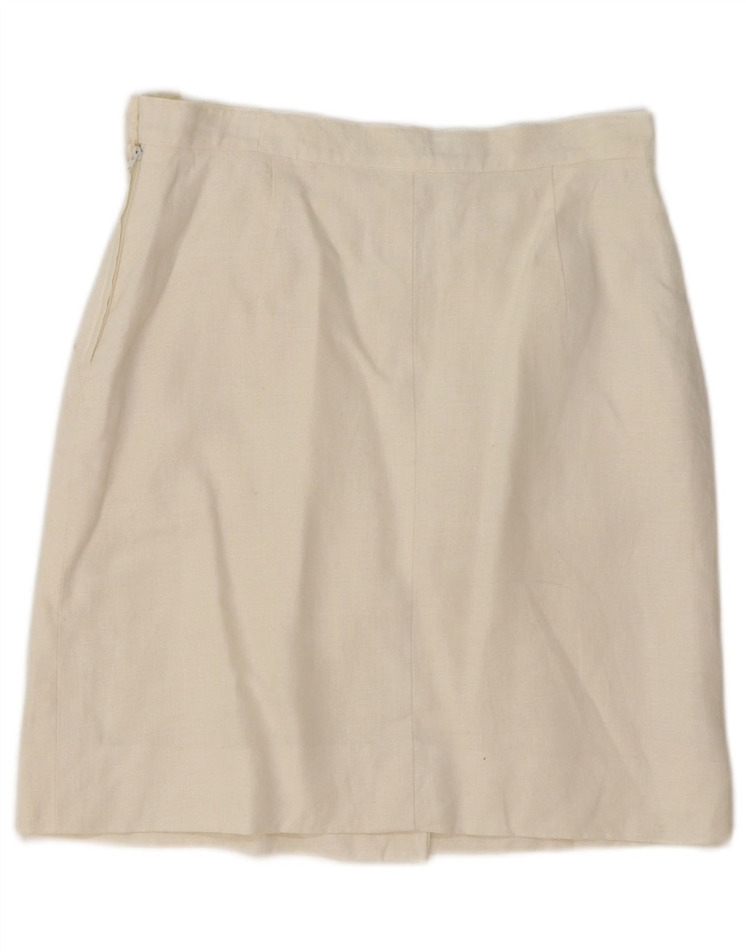 MARELLA saia feminina evasê UK 12 médio W30 linho branco