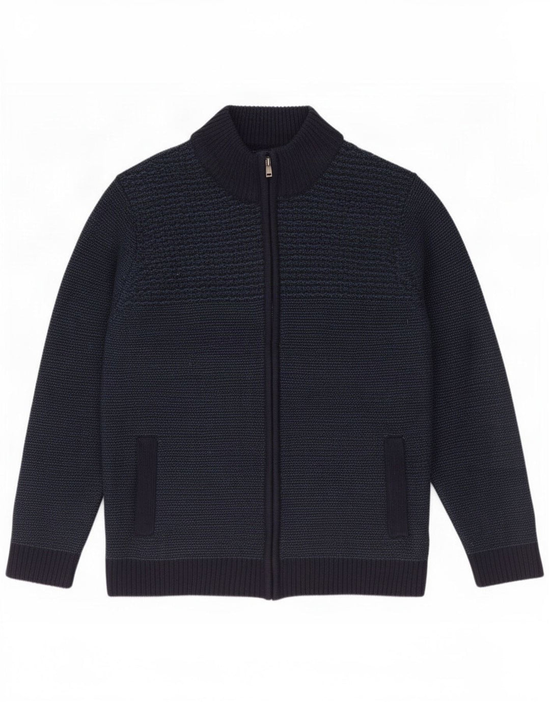 Suéter cardigã masculino Marks & Spencer regular fit grande acrílico azul marinho