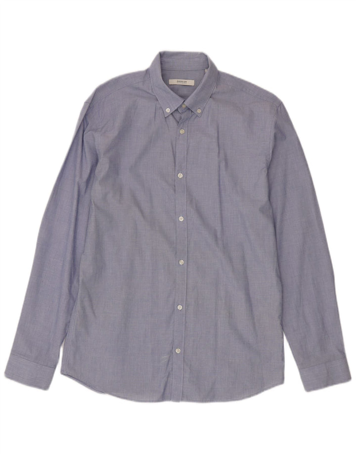 Camisa masculina Jack & Jones tamanho 40 algodão azul médio